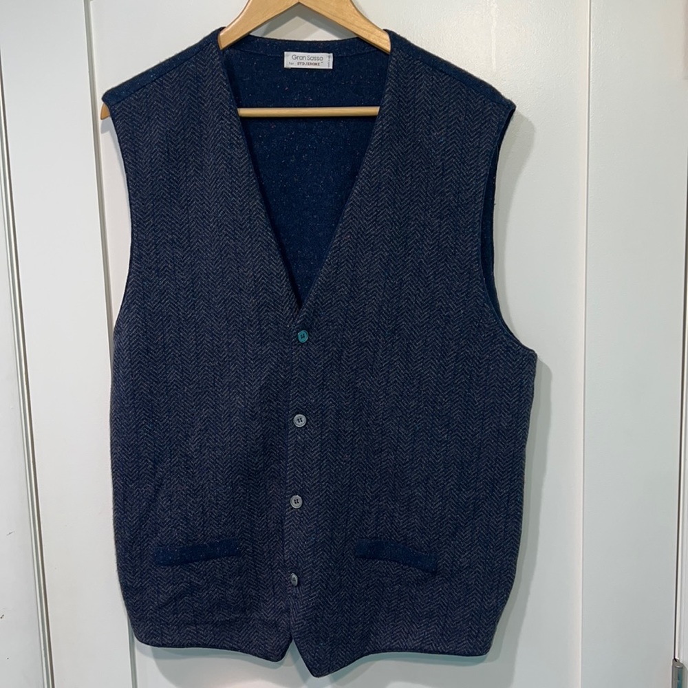 Gran Grasso wool Vest Made in Italy Size 54/L